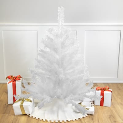 Full Icy White Spruce Artificial Christmas Tree - 3' - Unlit - 3 Foot