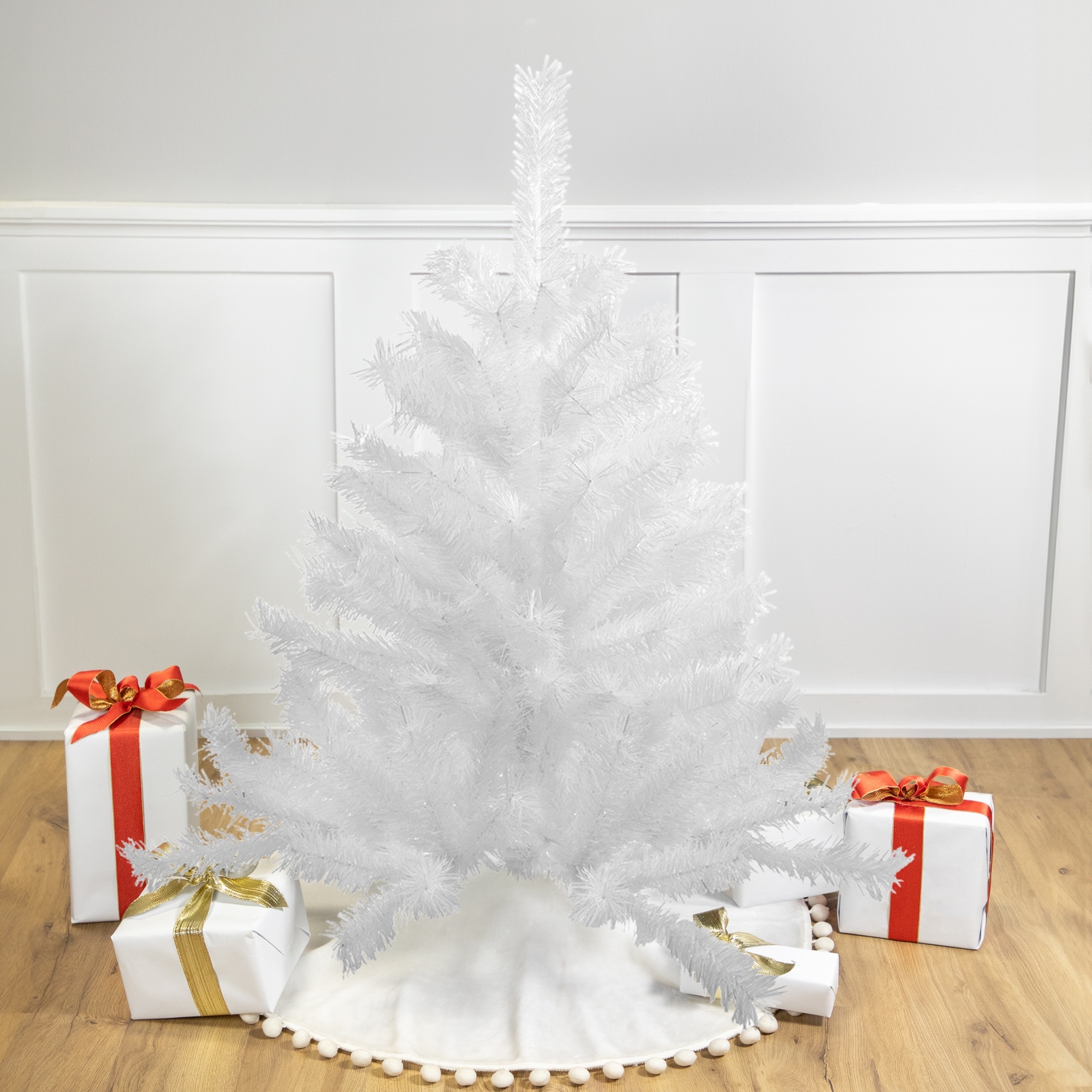 Full Icy White Spruce Artificial Christmas Tree - 3' - Unlit - 3 Foot
