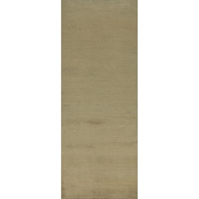 Gabbeh Oriental Runner Rug Hand-Knotted Solid Wool Carpet - 2'7"x 9'4"