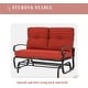 preview thumbnail 16 of 38, Nista 2 Person Outdoor Patio Glider Garden Bench Rocker Chair by Havenside Home