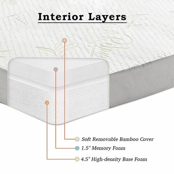 6 Sofa Bed Guests Floor Tri Folding Memory Foam Mattress Twin
