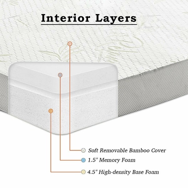 Shop Costway 6 Twin Full Queen Size Tri Folding Memory Mattress