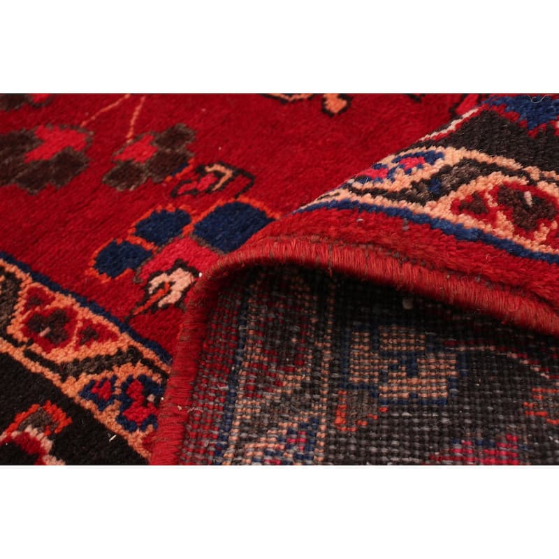 Hand-knotted Caucasus Kula Red Wool Rug - 4'9 x 7'7/4'9" x 7'7"