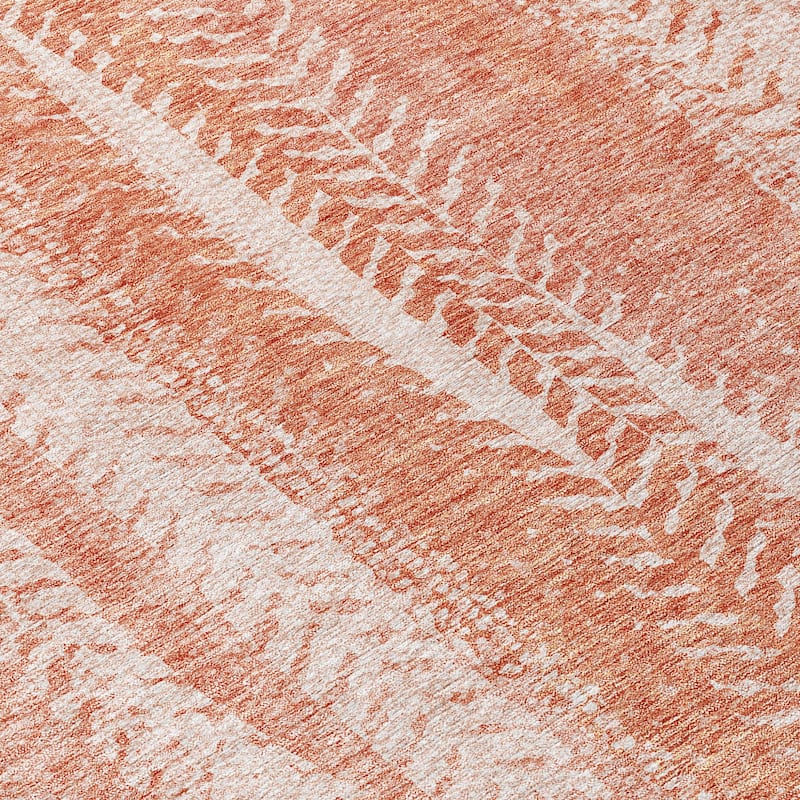 HomeRoots Botanical Leaves Transitional Rectangle Outdoor Rug