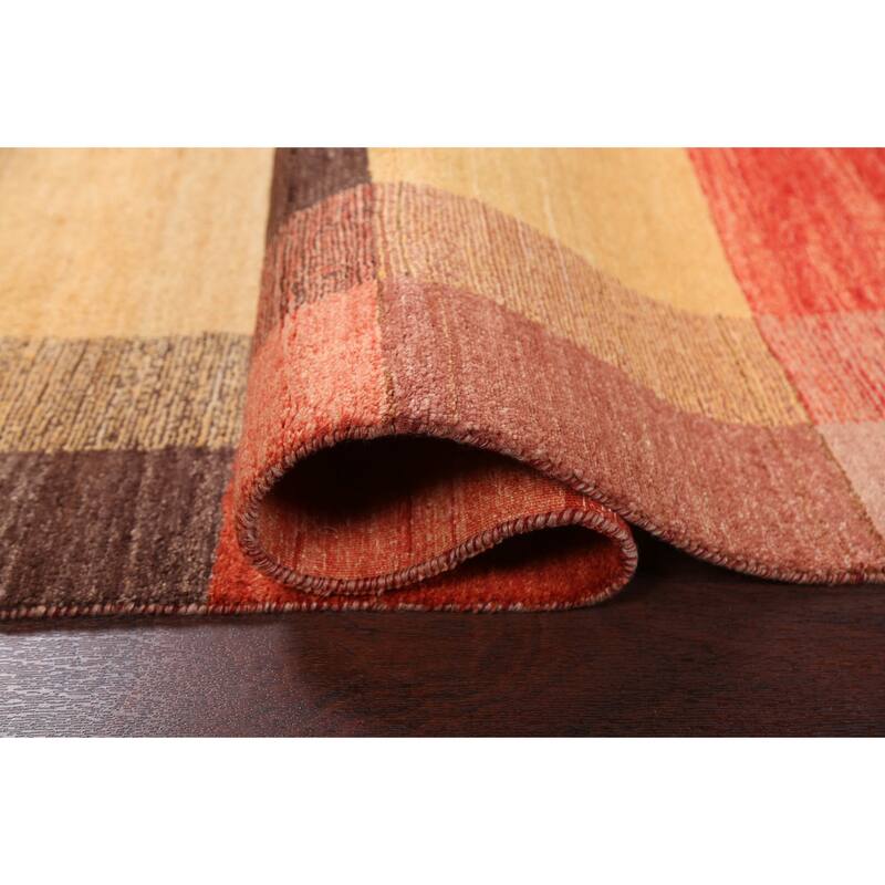 Geometric Gabbeh Kashkoli Oriental Area Rug Wool Hand-knotted Carpet - 3'1" x 5'4"