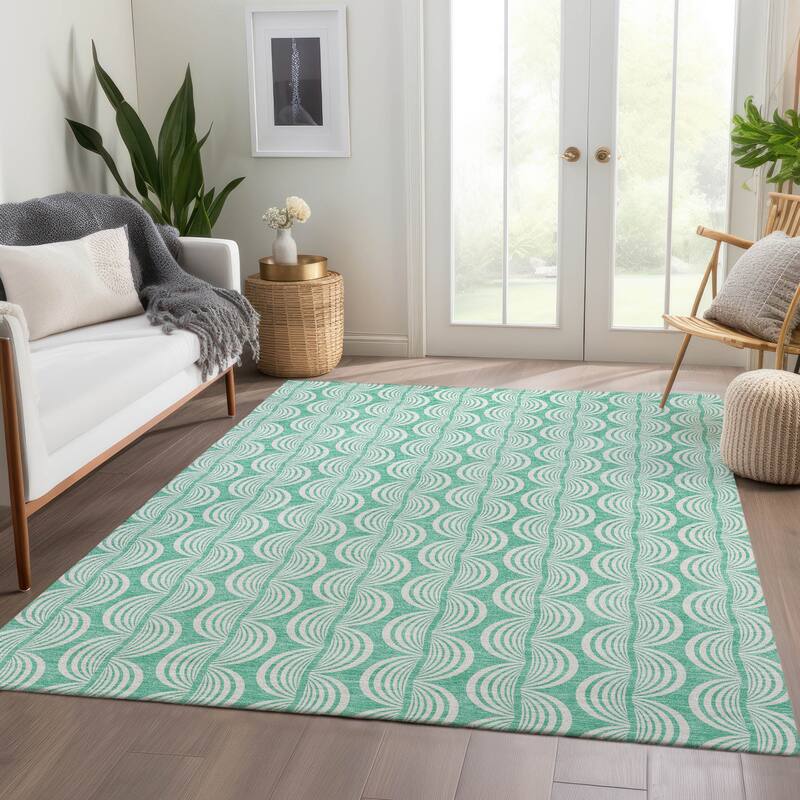 Premium Washable Super Soft Modern Scallop Mayfield Rug