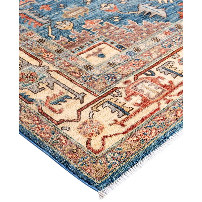 Serapi One-of-a-Kind Hand-Knotted Area Rug - Blue - 9' 1" x 11' 9"
