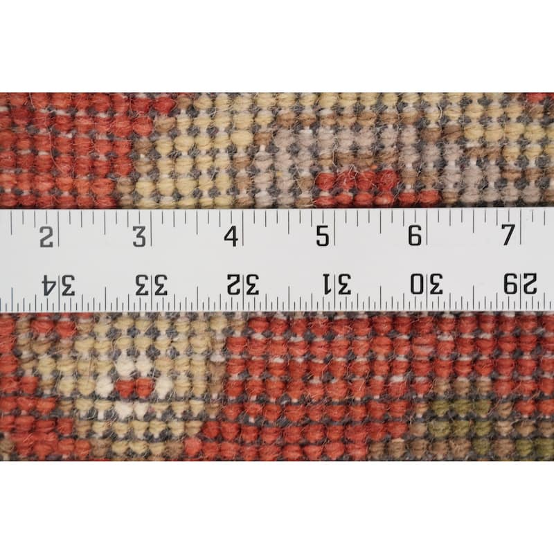 Hand Knotted Oriental 100% Wool Carpet Traditional All-Over Red Ziegler Area Rug - 10' 1'' X 7' 7''