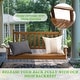 preview thumbnail 22 of 38, VEIKOUS 4 ft. Outdoor Wood Hanging Patio Porch Swing with Chains for 2 Person