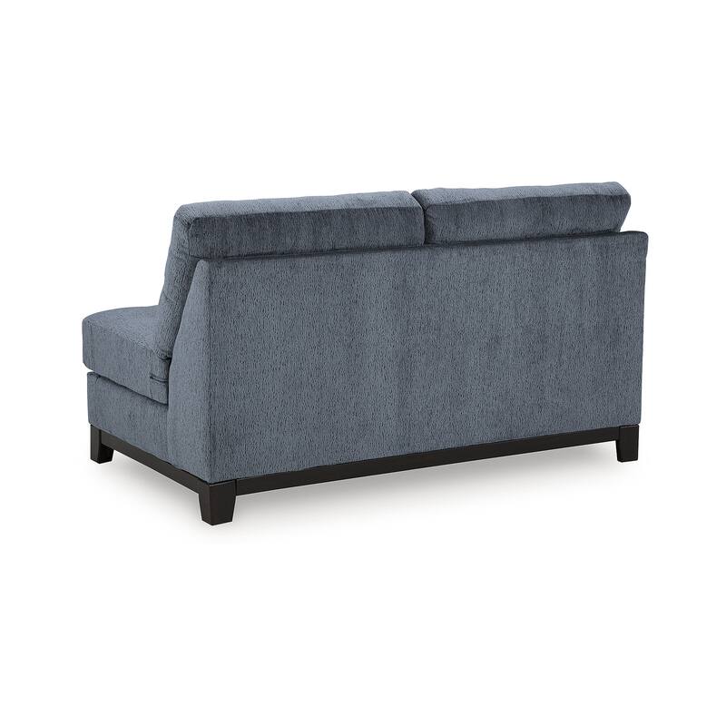Signature Design by Ashley Maxon Place Dark Blue 3-Piece Sectional with Chaise - 140" W x 100" D x 37" H