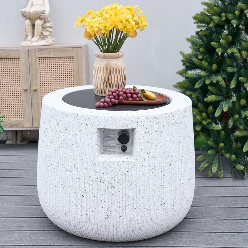 30.87" Modern Outdoor Magnesium Oxide Fire Pit Table