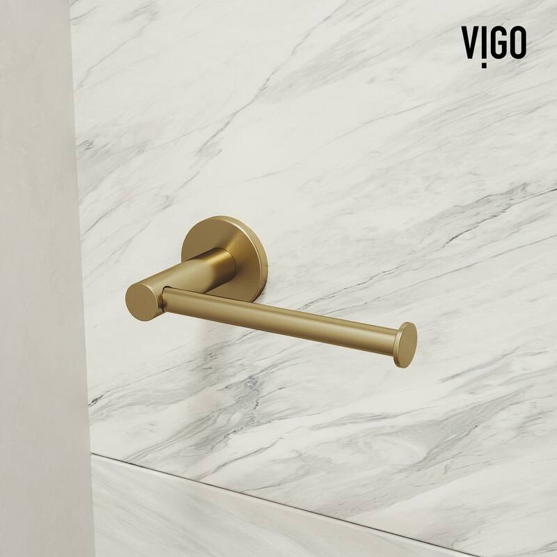 VIGO Cass 3-Piece Bathroom Hardware Accessory Set with 24 in. Towel Bar, Toilet Paper Holder, Hand Towel Holder