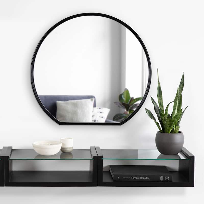 Kate and Laurel Caskill Flat Circle Wall Mirror - 24x23