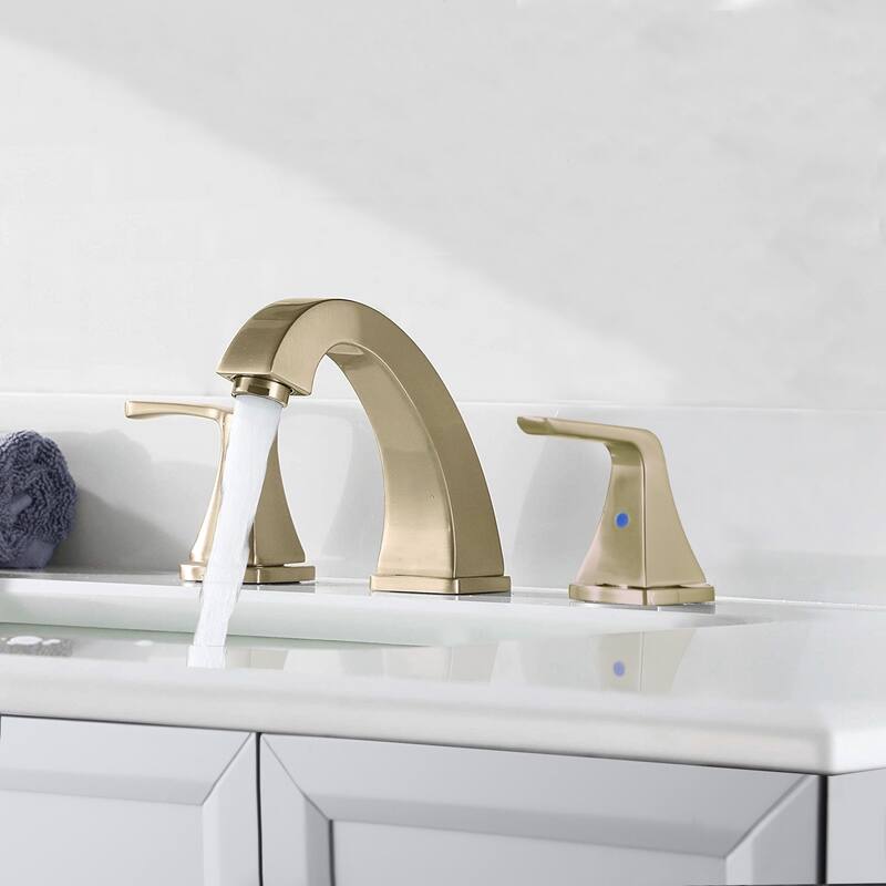BATHLET Widespread Double Handles Bathroom Faucet with Pop Up Sink Drain