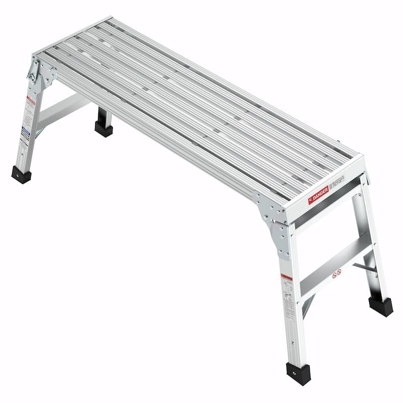 40"Aluminum Work Platform Bench, Portable Folding Ladder