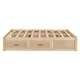 preview thumbnail 9 of 11, Antique Natural Queen Size Platform Bed with 6 Storage Drawers