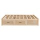 preview thumbnail 5 of 7, Sleek Design Queen Size Platform Bed with 6 Storage Drawers, Wooden Bed Without Headboard, Antique Natural