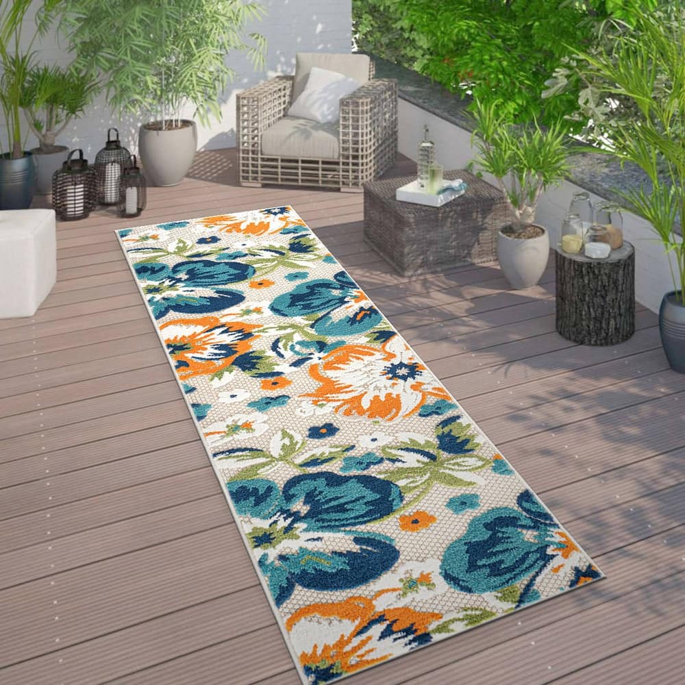 Bergamo Contemporary Floral Indoor/Outdoor Area Rug