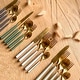 preview thumbnail 18 of 33, Mepra Fantasia Ice Gold Flatware Set 20-Pieces - Light blue