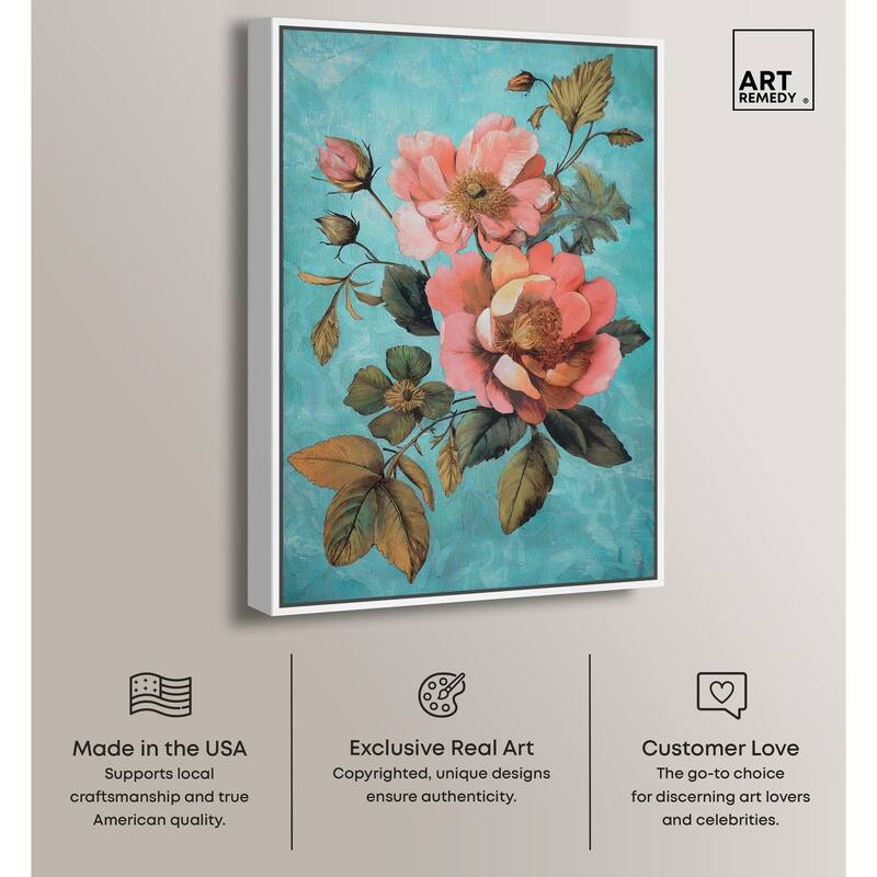 Floral Azure Ascent I Canvas by Art Remedy