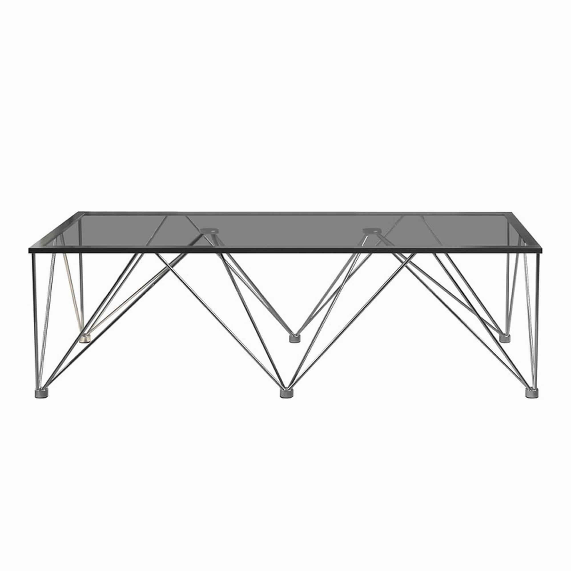 Rectangular Glass Top Coffee Table With V Metal Legs Gray On Sale Overstock 31959687 Each glass shelf features beveled edges for a smooth, soft edge. rectangular glass top coffee table with v metal legs gray