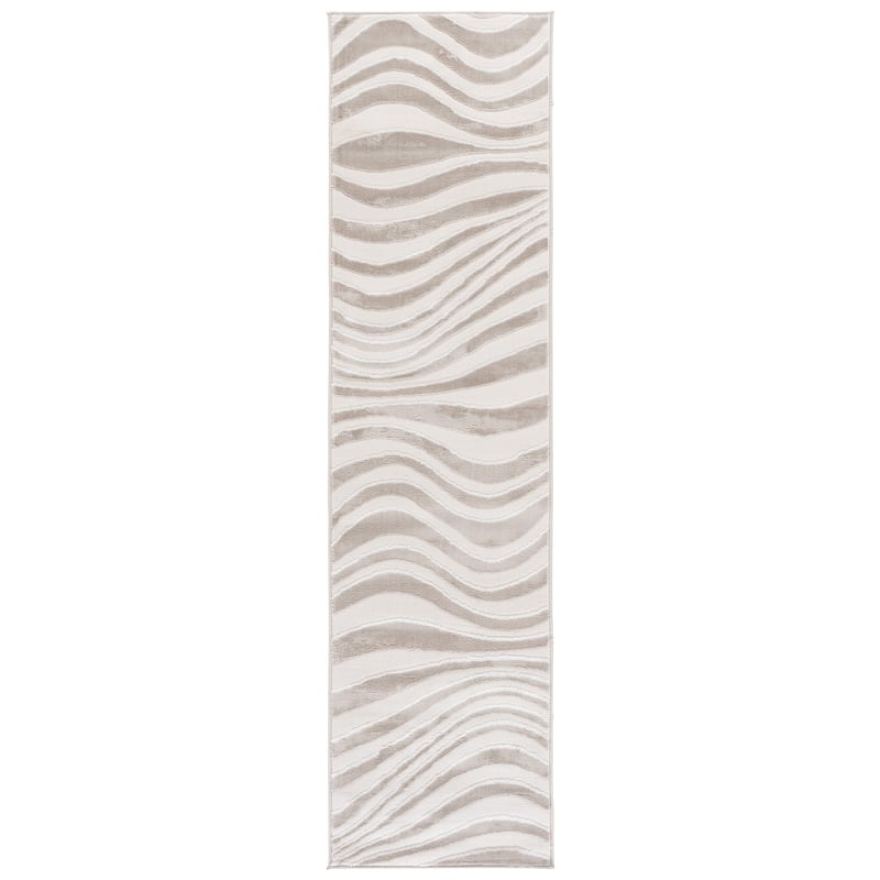 SAFAVIEH Saylor Wakana Modern Rug - 2' x 8' Runner - Beige White/Ivory