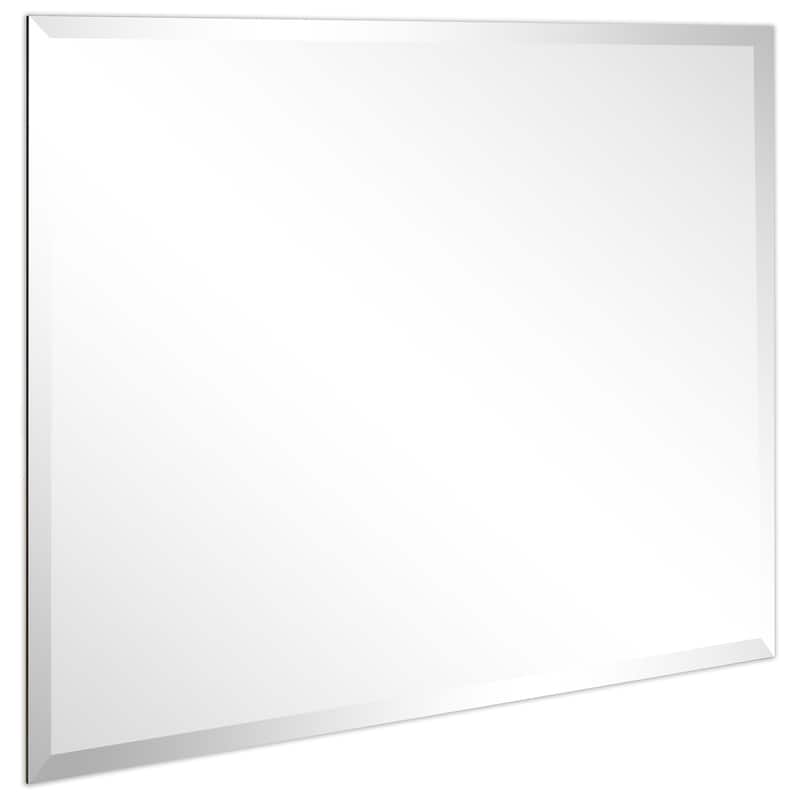 Frameless Beveled Prism Wall Mirror - Clear