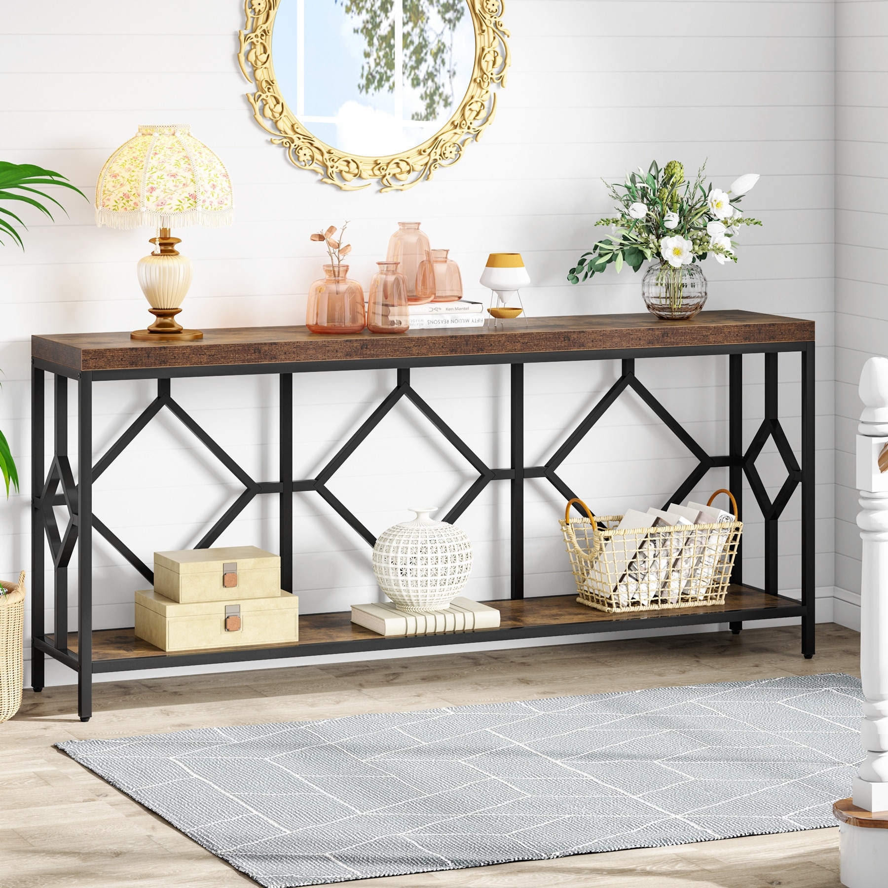 Lorraine wood scroll tv stand hot sale sofa table by inspire q classic
