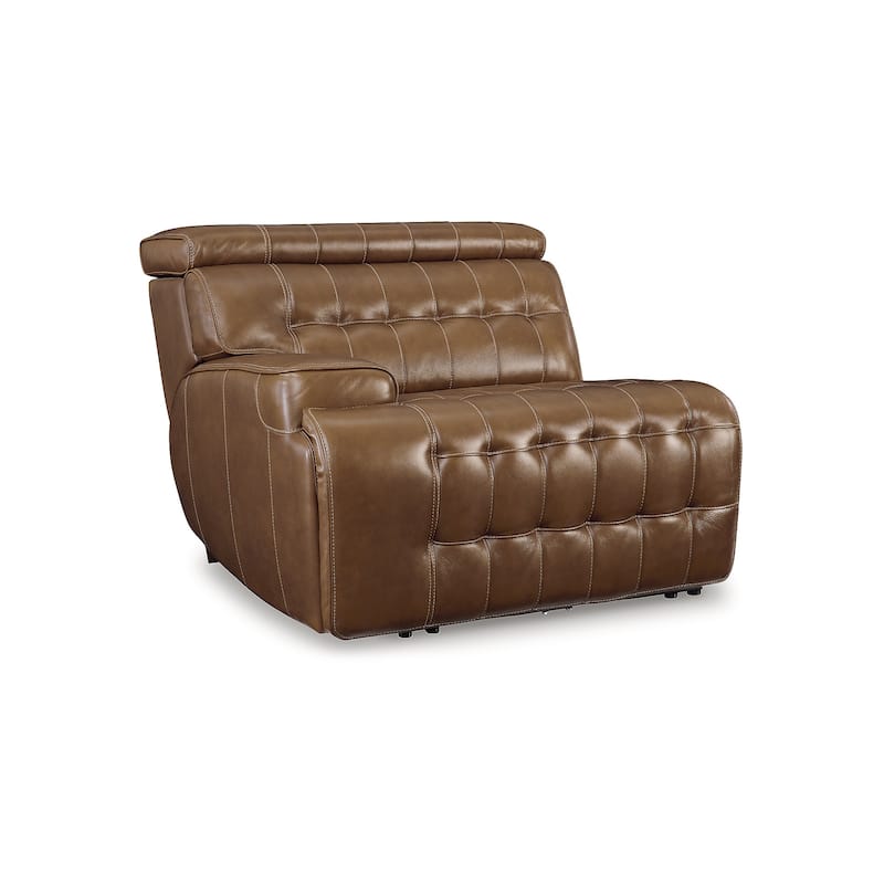 Signature Design by Ashley Temmpton Medium Brown 6-Piece Power Reclining Sectional - 124"W x 110"D x 34"H