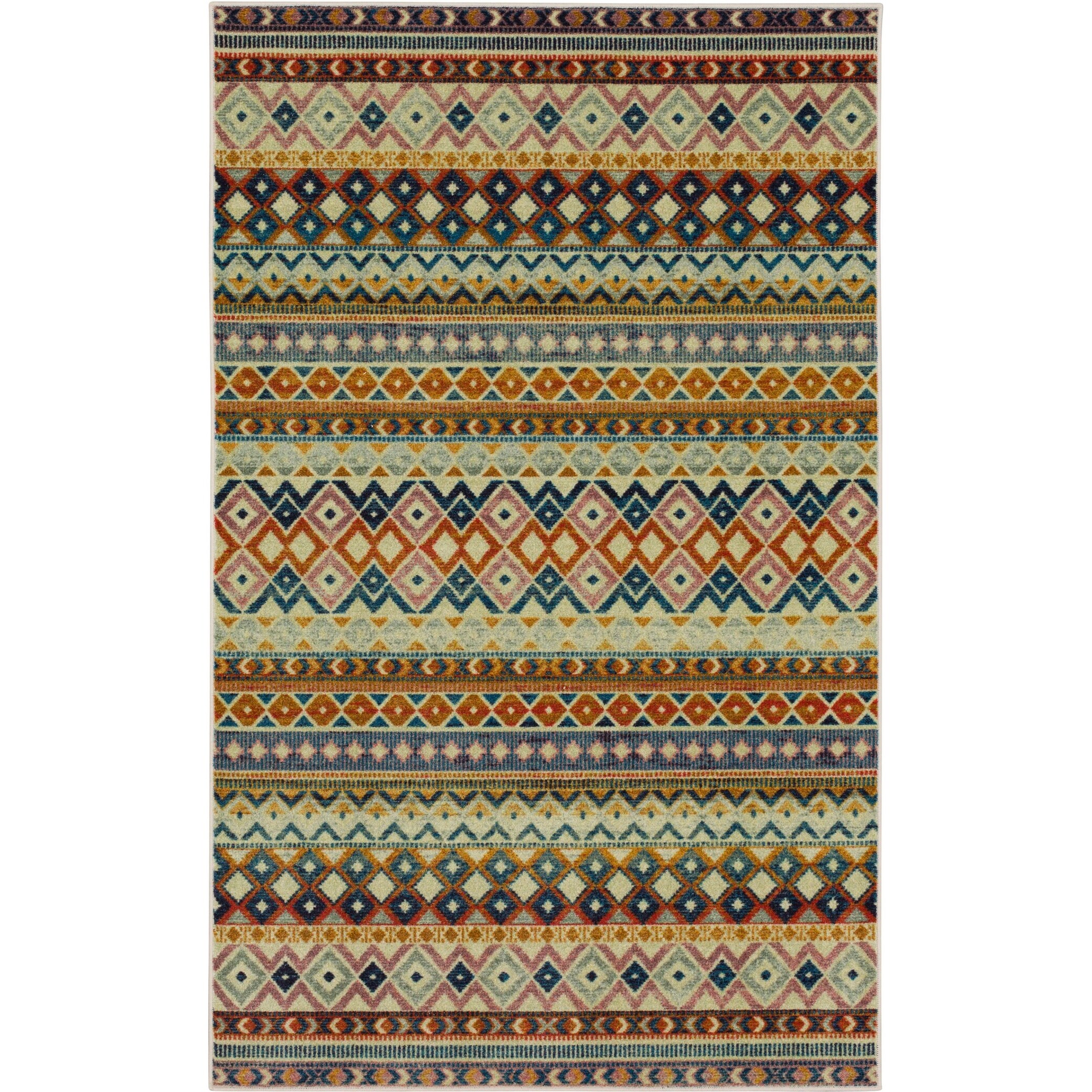 Geometric Striped Scatter Rug 2' X 3' Mohawk Home Myron Multi Geometric Striped Scatter Rug 2' X 3' Mohawk Home Myron Multi