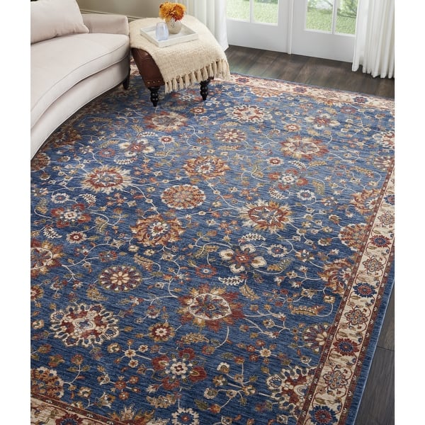 Nourison Reseda Traditional Floral Border Area Rug Overstock 18023205