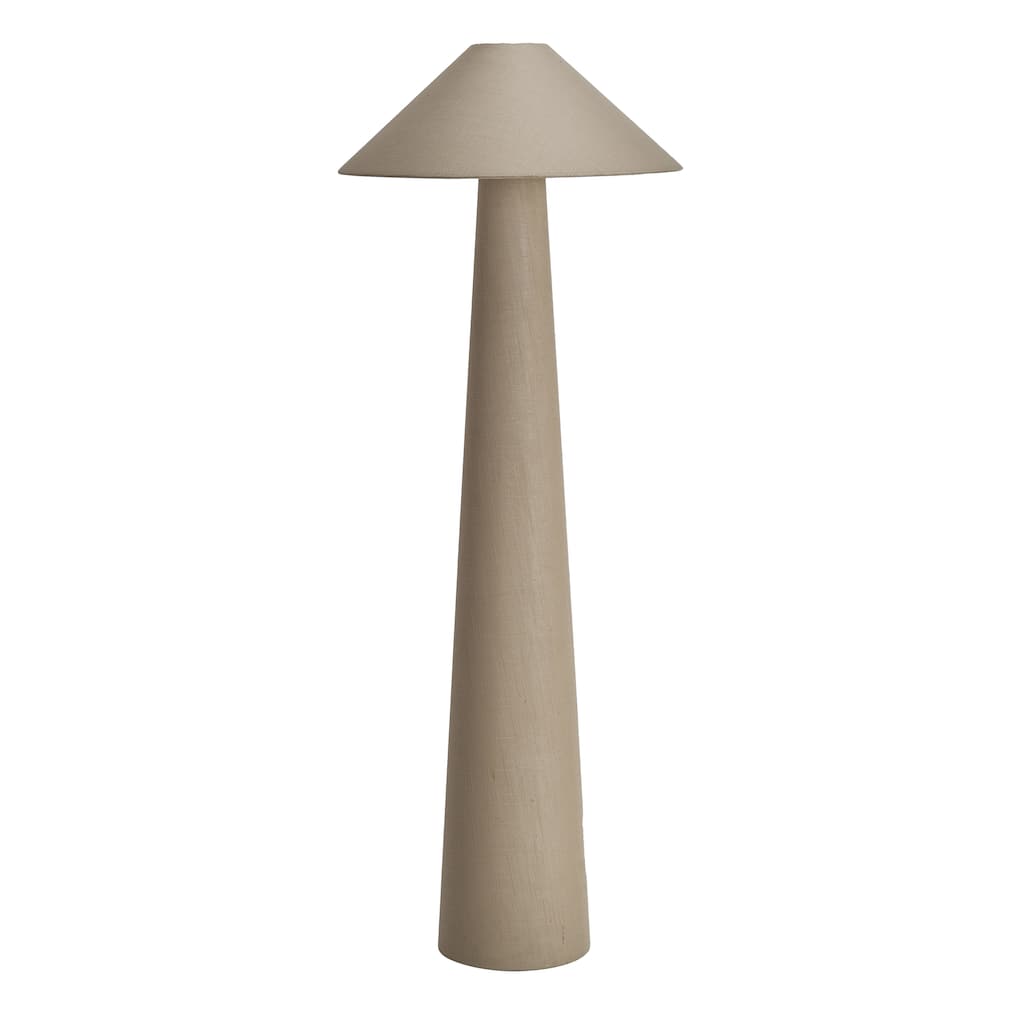 Linen Floor Lamp with Shade and Inline Foot Switch