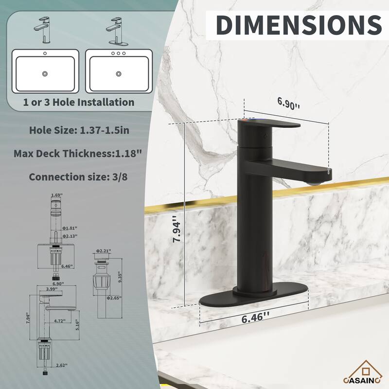 Automatic Sensor Touchless Bathroom Sink Faucet