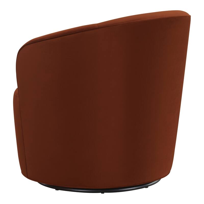 Resnick Burnt Orange Upholstery Swivel Chair
