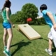 preview thumbnail 4 of 8, Costway 4'x 2' Portable Corn Hole Game Board Includes 8 Bean Bags - Natural - 4'x 2'