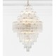 preview thumbnail 5 of 7, Addis 20 Light Aged Brass Chandelier - 30.5"W x 49.5"H x 30.5"D