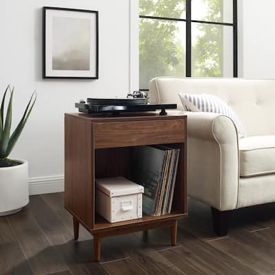 Crosley Liam Record Storage End Table - 25.5"H x 20"W x 15.75"D