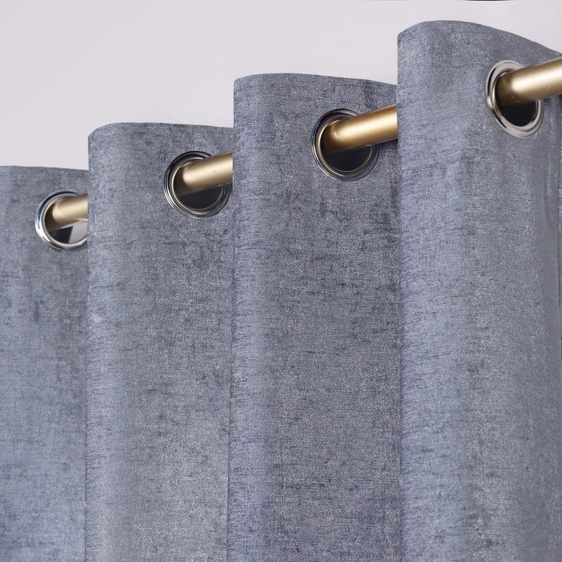 Superior Noor Semi-Blackout Chenille Grommet Curtains, Set of 2 Panels