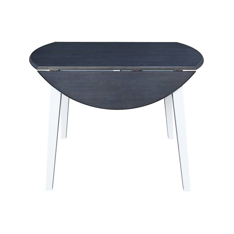 42 in. Solid Wood Round Dual Drop Leaf Table