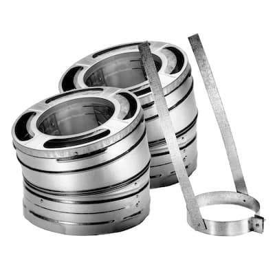 DuraVent 6DP-E30K DuraPlus 6 Inch 30 Degree Stainless Steel Swiveling Elbow Kit - 12.6