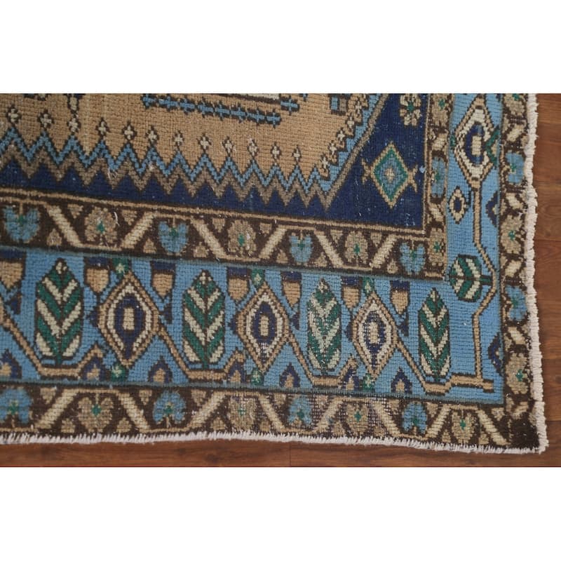 Bakhtiari Persian Vintage Area Rug Hand-Knotted Geometric Wool Carpet - 4'7"x 6'6"