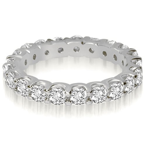 1.40 cttw. 14K White Gold Round Shared Prong Diamond Eternity Ring