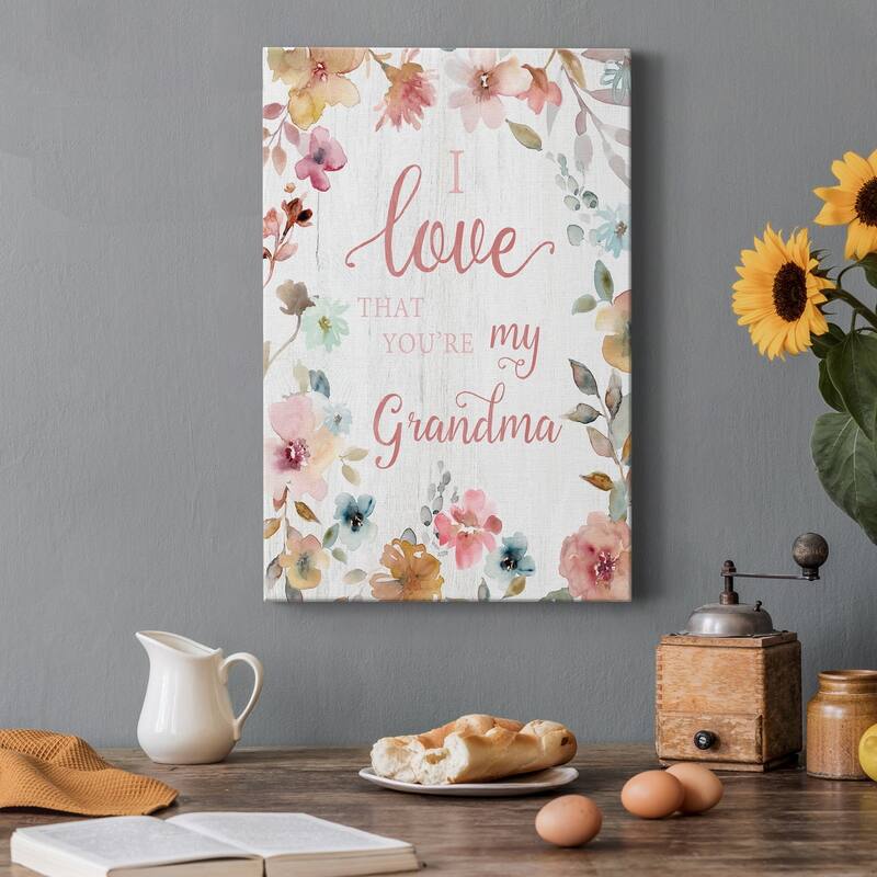 Love Grandma Premium Gallery Wrapped Canvas - Ready to Hang