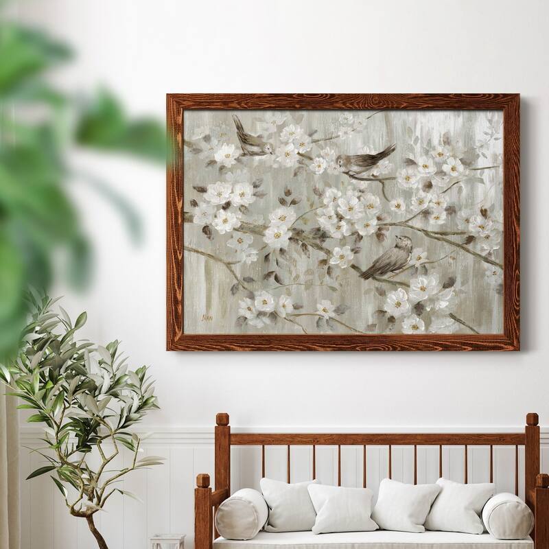 Neutral Spring Birds-Premium Framed Canvas - Ready to Hang