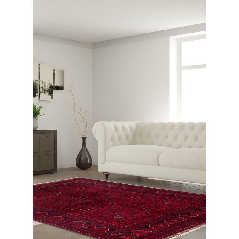 ECARPETGALLERY Hand-knotted Finest Khal Mohammadi Red Wool Rug - 5'9 x 7'10