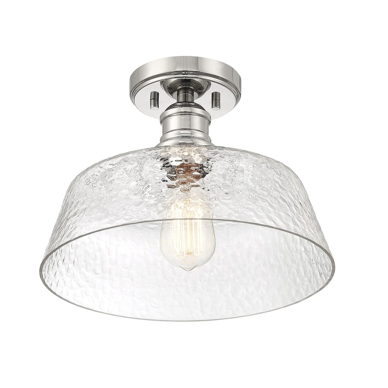Bellevue SH71300 13" Wide Semi-Flush Ceiling Fixture with a patterned