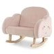 preview thumbnail 1 of 4, Toddler Rocking Chair Children's Velvet Rocker Kids Armchair Pink Pink