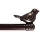 preview thumbnail 5 of 56, Cute Bird Finial Adjustable Decorative Designer Curtain Rod 28"-48" - Bronze Gold
