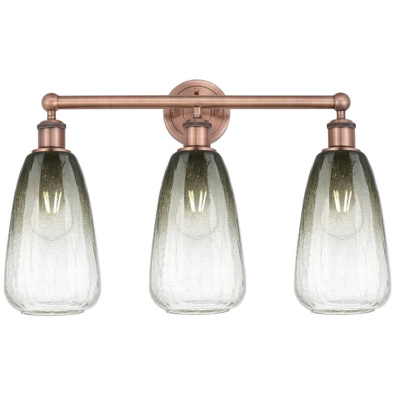 Innovations Lighting 616-3W-16-24 Brookhaven Almond Vanity Brookhaven - Antique Copper / Slate