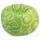preview thumbnail 9 of 8, Lime Scrolls and Swirls Bean Bag Chair Machine Washable Cover